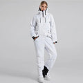 Women's White One Piece Snow Jumpsuits Ski Suits 