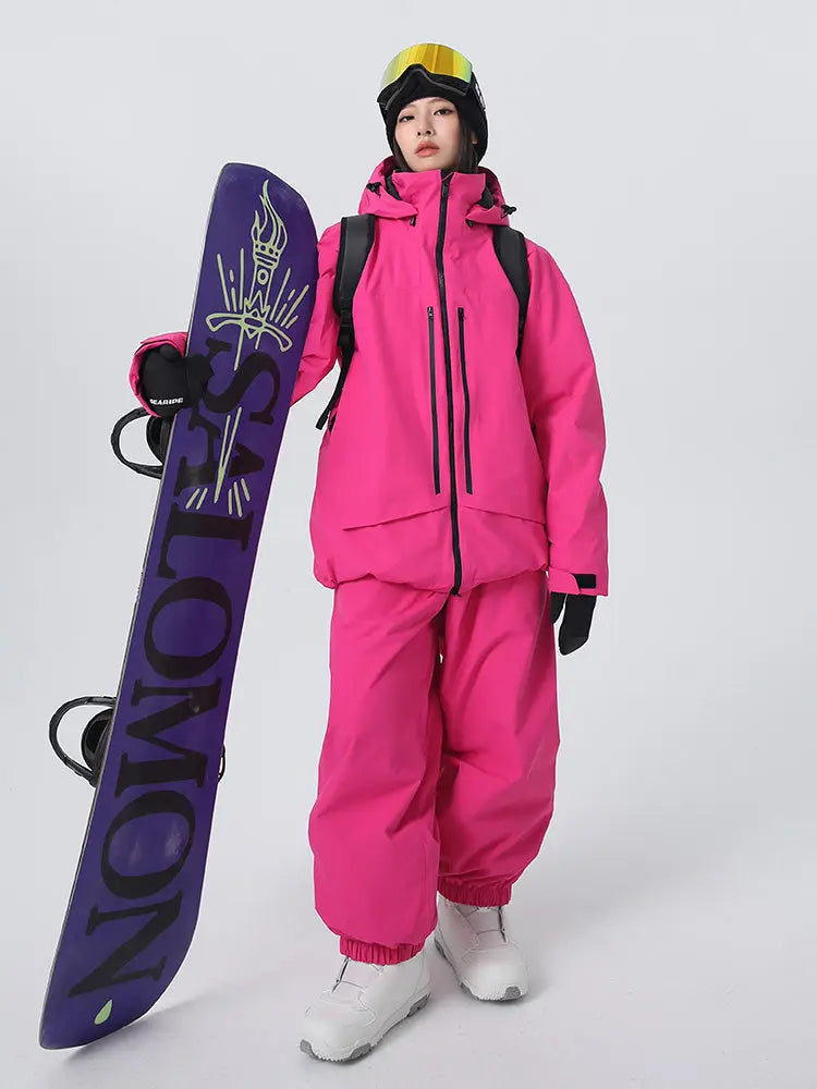 Women's 3L Ski Jacket & Pants Set Snow Suits Top Level