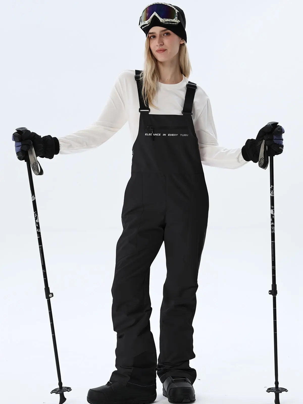 Women's Adjustable-Strap Snow Bib Overalls