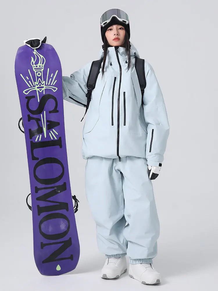 Women's Baggy Snowboard Outfits Insulated Snowsuits for Winter