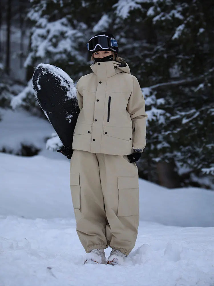 Women's Classical Two Pieces Snowsuits Baggy Outwear