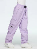 Women's Elastic Waist Cargo Snow Pants