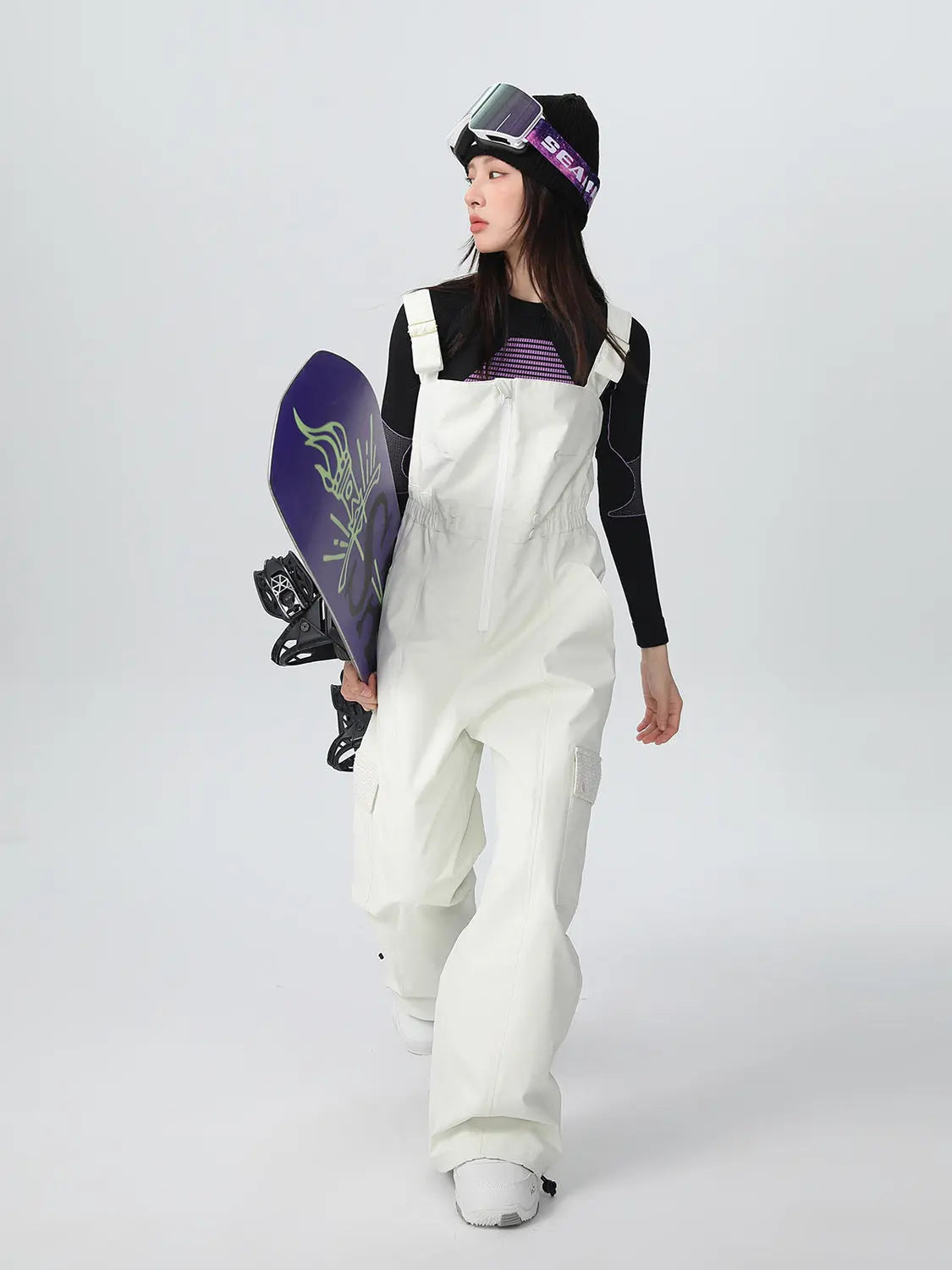 Women's High-Rise Alpine Flow Relaxed Snowsuit Overall Pants Set