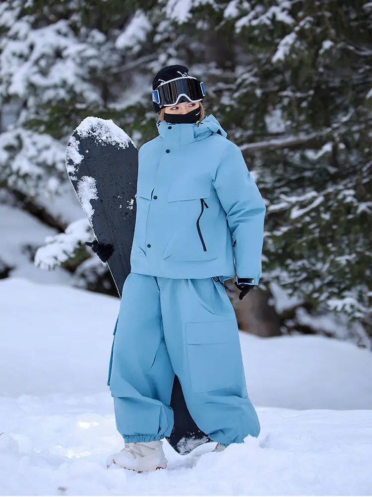 Women's Insulated Snowsuits Set Cargo Outfits Top Level