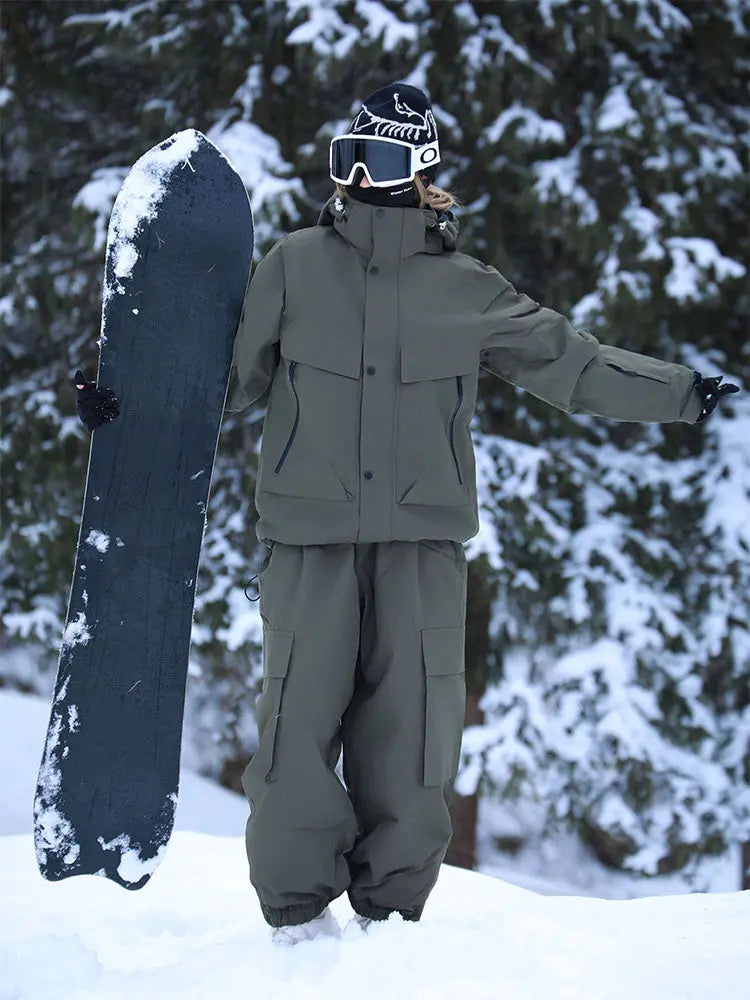 Women's Insulated Snowsuits Set Cargo Outfits Top Level