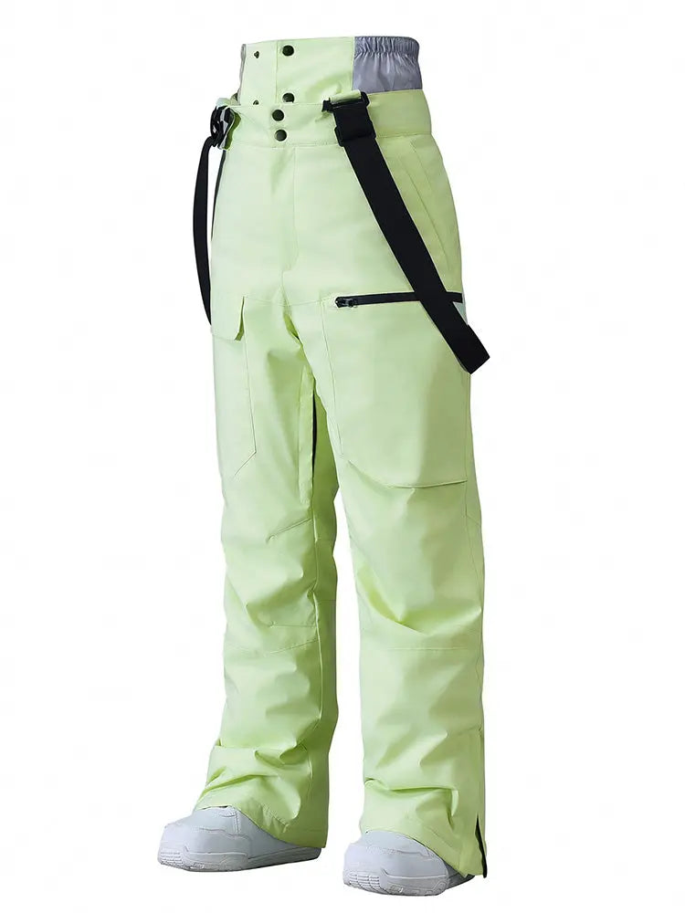 Women's Loose Fit Snow Bibs Pants Winter Snowboard Overalls