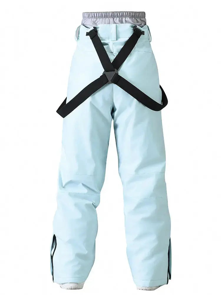 Women's Loose Fit Snow Bibs Pants Winter Snowboard Overalls