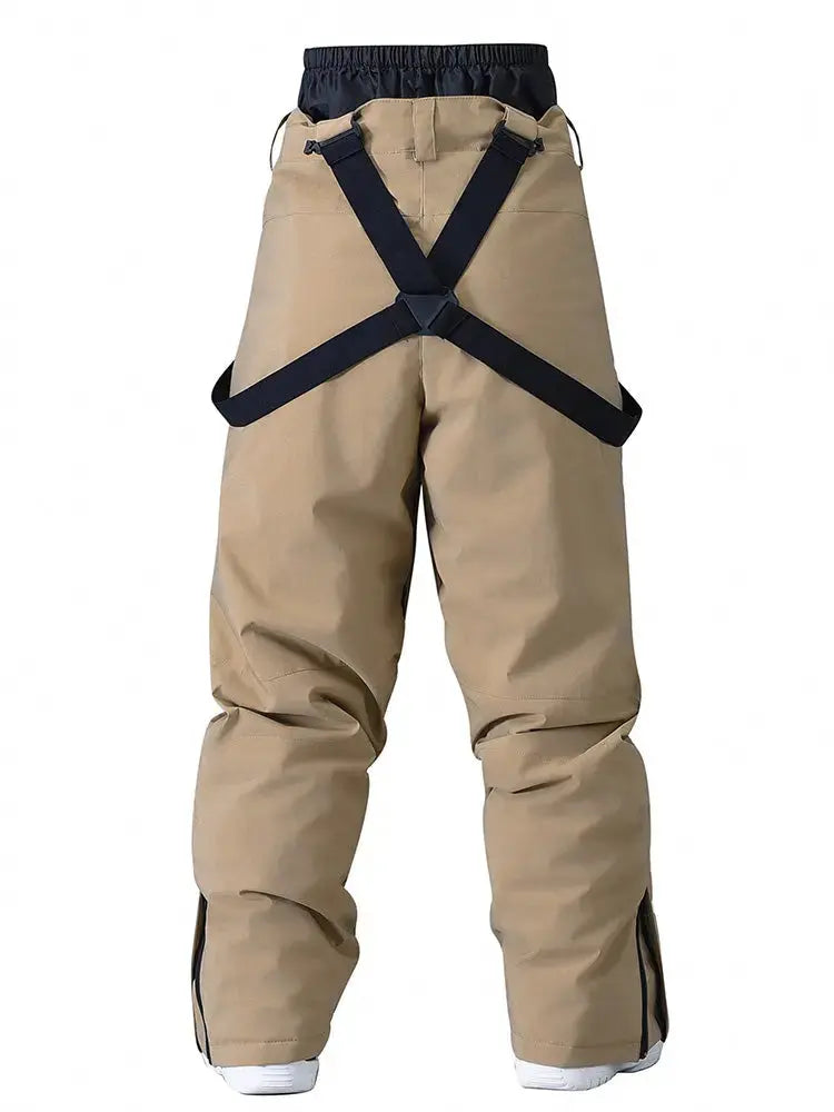 Women's Loose Fit Snow Bibs Pants Winter Snowboard Overalls