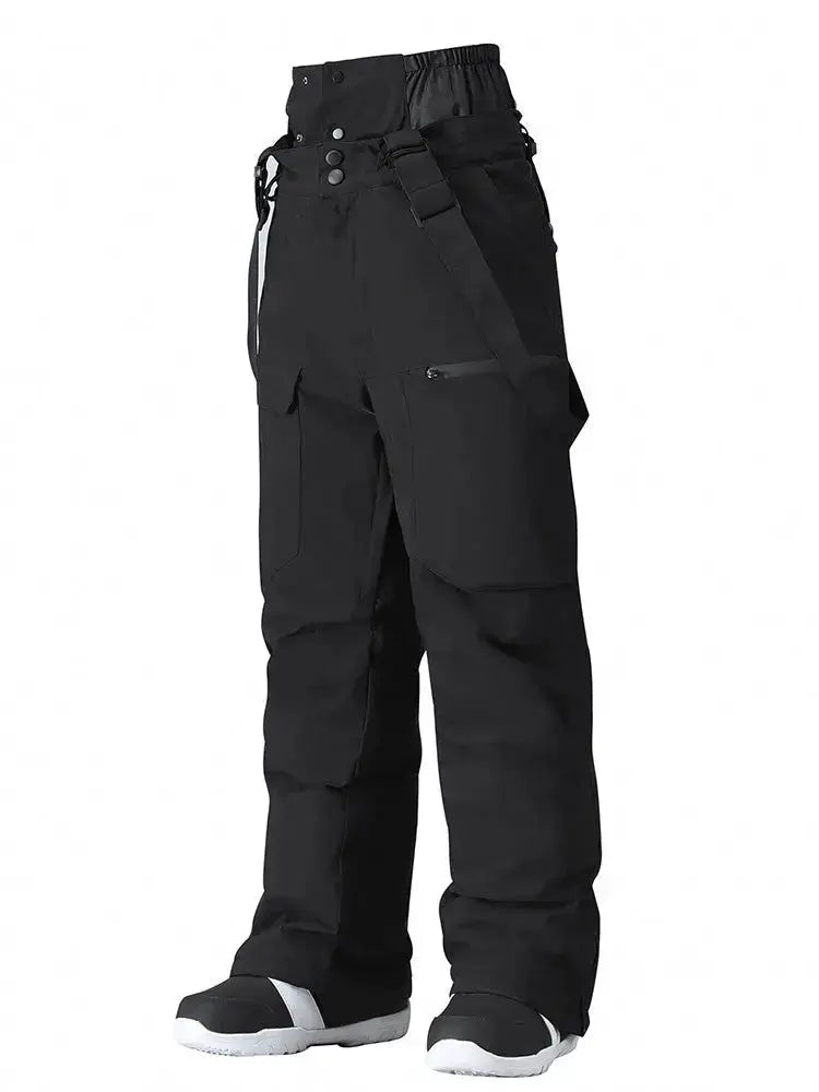 Women's Loose Fit Snow Bibs Pants Winter Snowboard Overalls