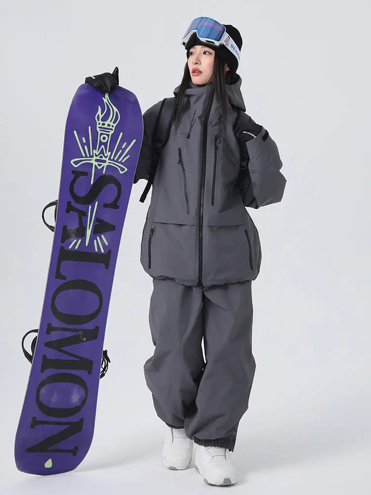 Women's Pro 3L Freeride Snowboard Snow Suits Baggy Snow Outwear