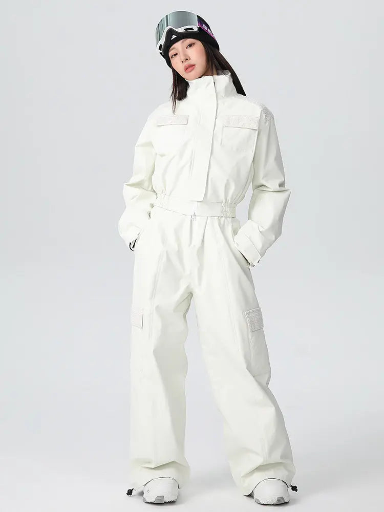 Women's High-Rise Alpine Flow Relaxed Snowsuit Overall Pants Set