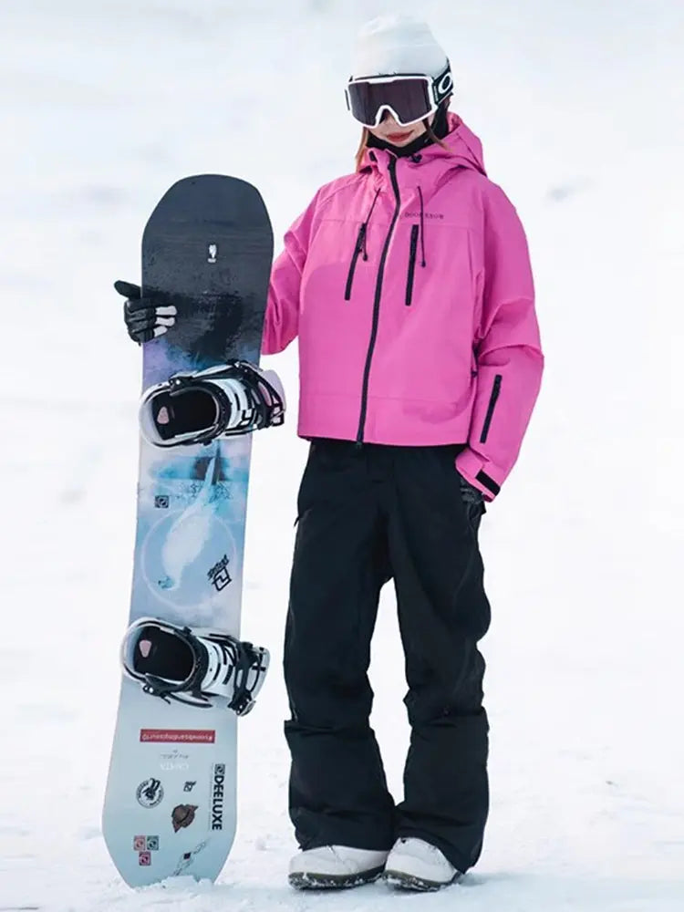 Women's Short Ski Suit Set — Waterproof Insulated Jacket & Pants