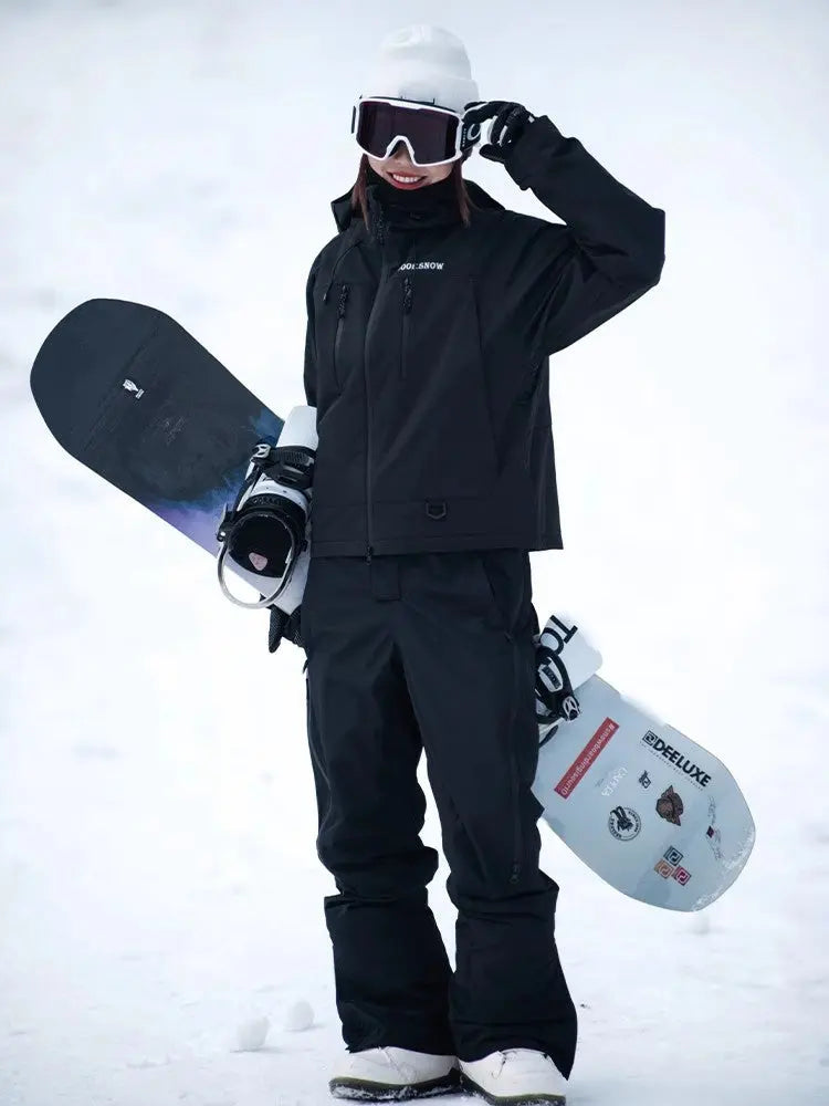 Women's Short Ski Suit Set — Waterproof Insulated Jacket & Pants