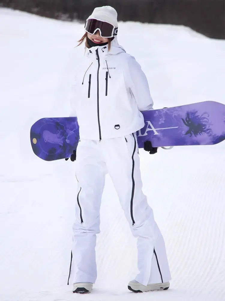 Women's Short Ski Suit Set — Waterproof Insulated Jacket & Pants