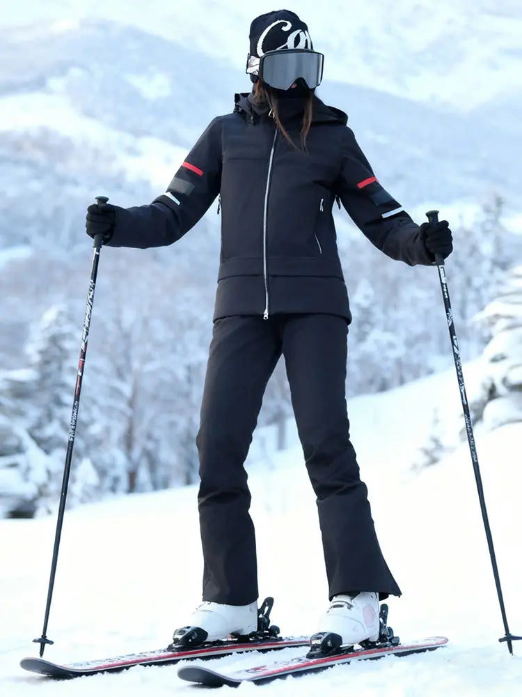 Women's Slim Fit Ski Suit Set — Tailored Winter Jacket & Pants
