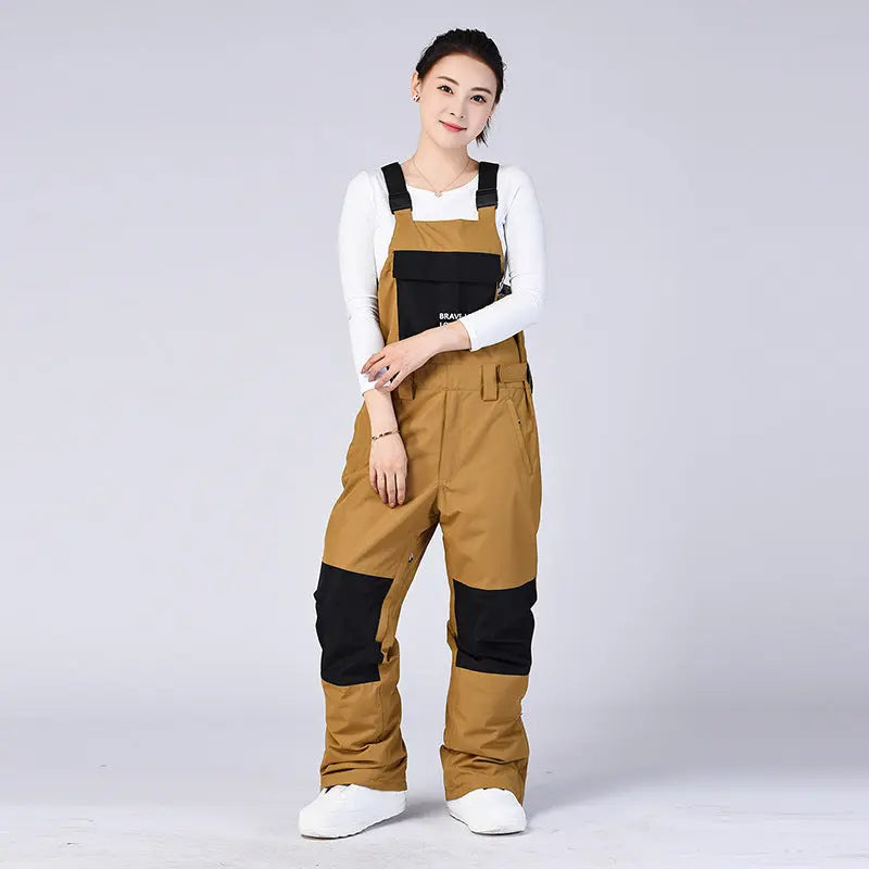 Women's Snowboarding Skiing Insulated Bibs Pants