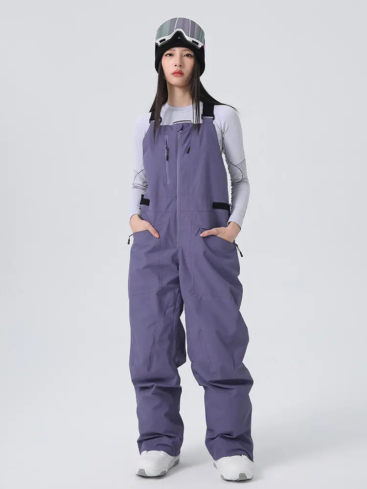 Women's Winter Windproof Ski Pants Professional Snow Bibs Overalls
