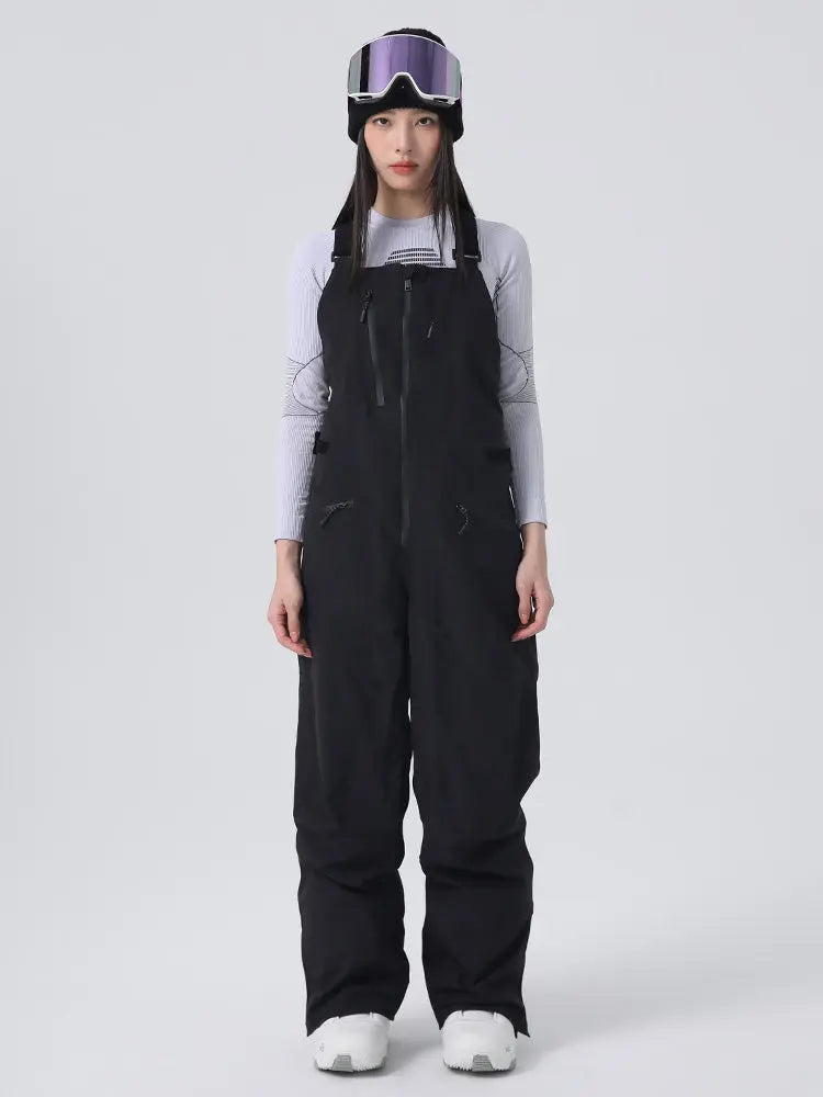 Women's Winter Windproof Ski Pants Professional Snow Bibs Overalls