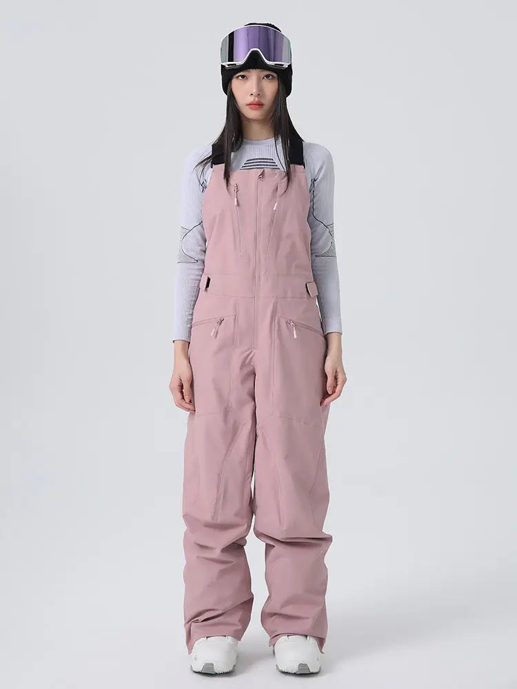 Women's Winter Windproof Ski Pants Professional Snow Bibs Overalls