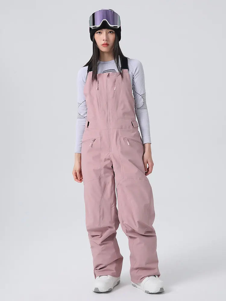 Women's Winter Windproof Ski Pants Professional Snow Bibs Overalls