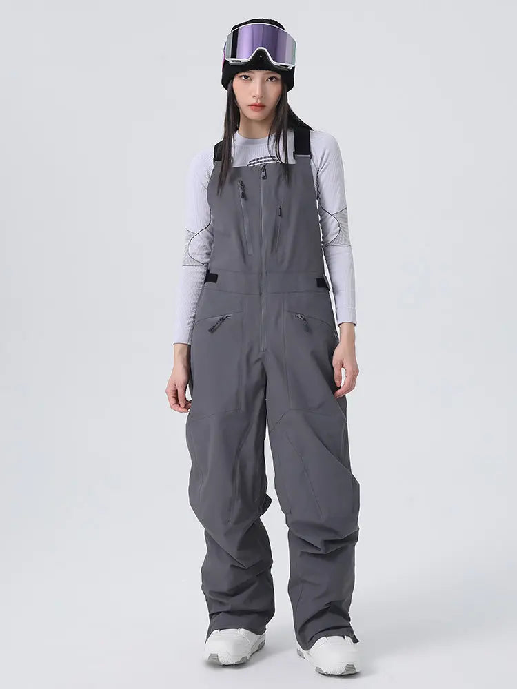 Women's Winter Windproof Ski Pants Professional Snow Bibs Overalls