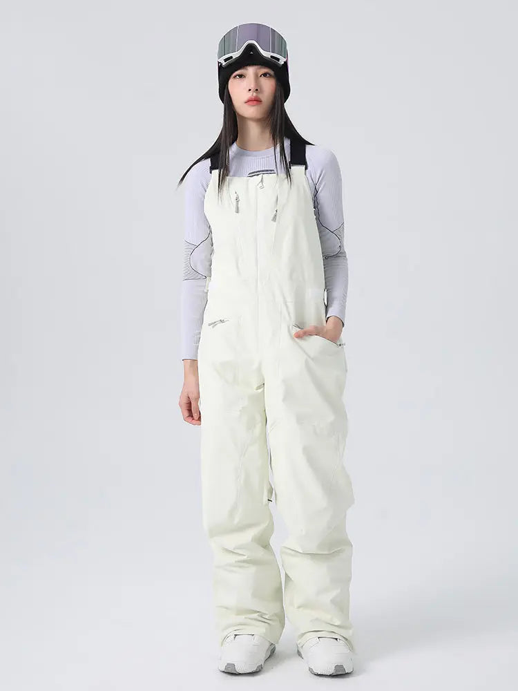 Women's Winter Windproof Ski Pants Professional Snow Bibs Overalls