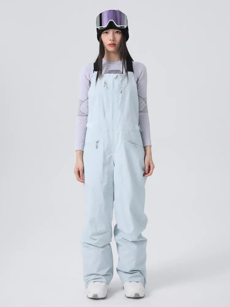 Women's Winter Windproof Ski Pants Professional Snow Bibs Overalls