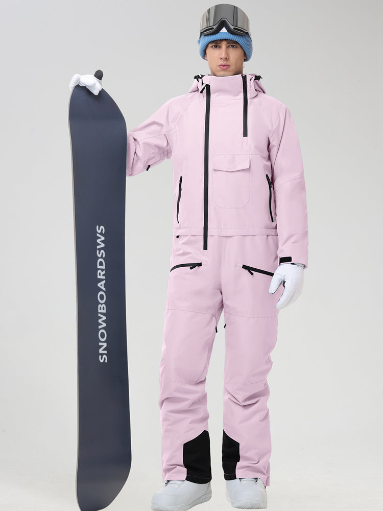 Men's Insulated Hooded One-Piece Snow Suit