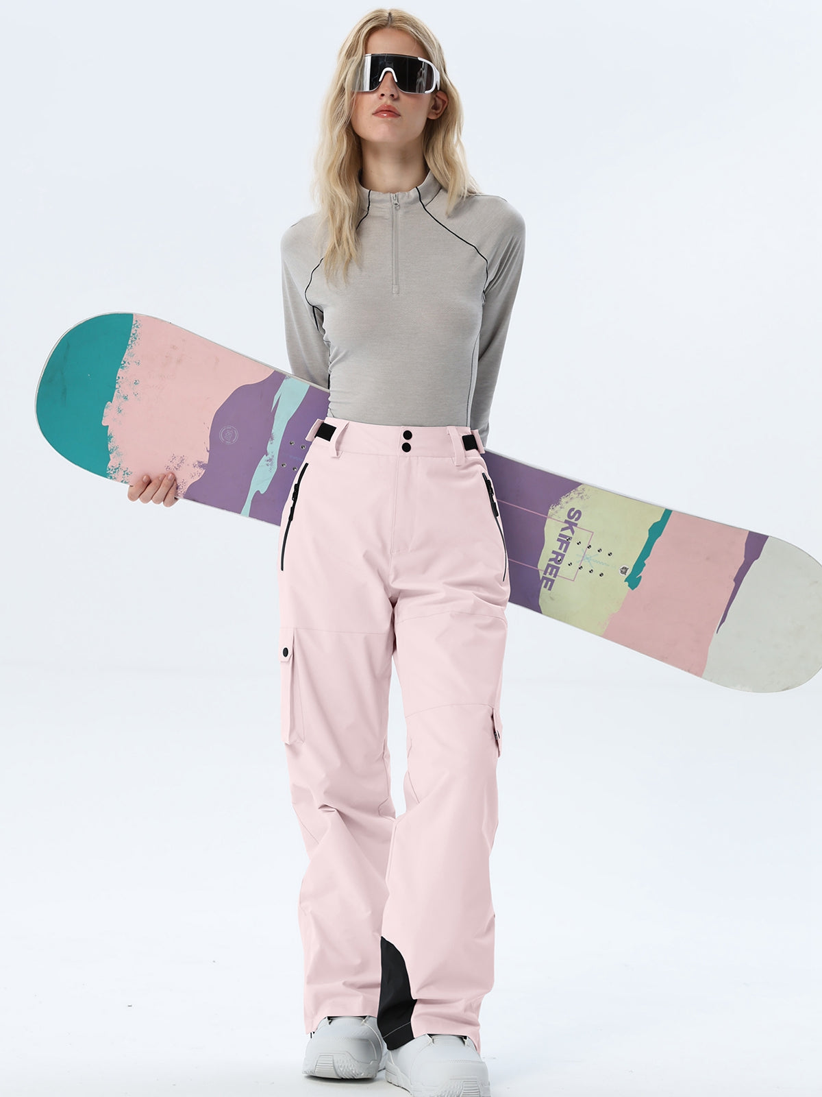 Women's Relaxed Utility Snow Pants with Cargo Storage