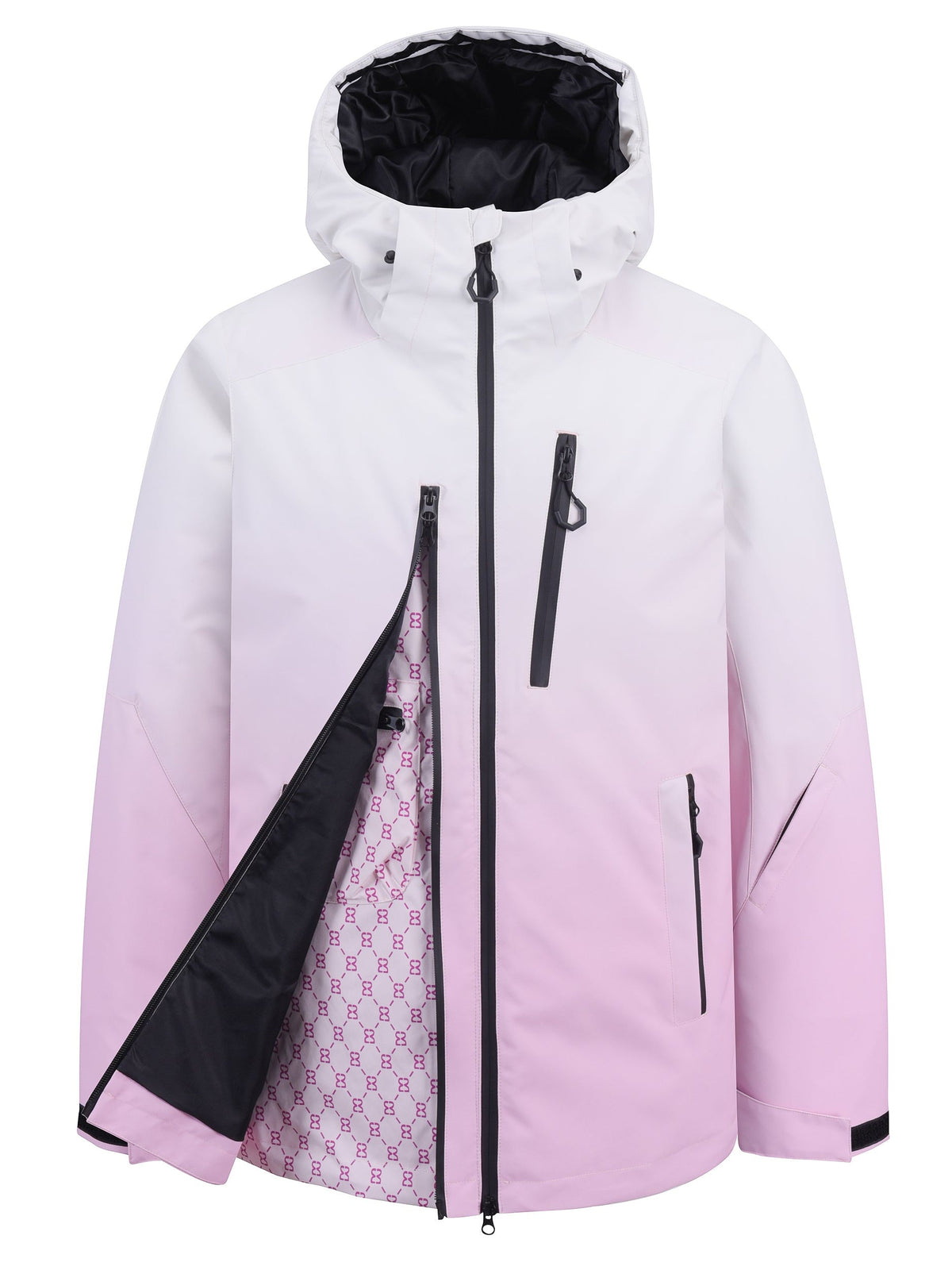Women's Padded Hooded Snow Jacket with Storm Flap