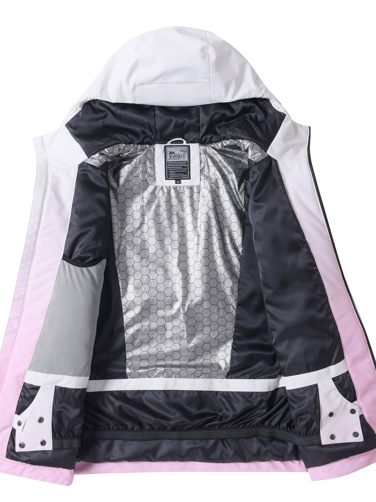 Women's Padded Hooded Snow Jacket with Storm Flap