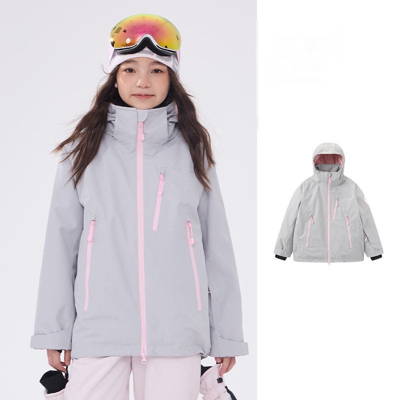Kids' Waterproof Three-Layer Snow Shell Jacket